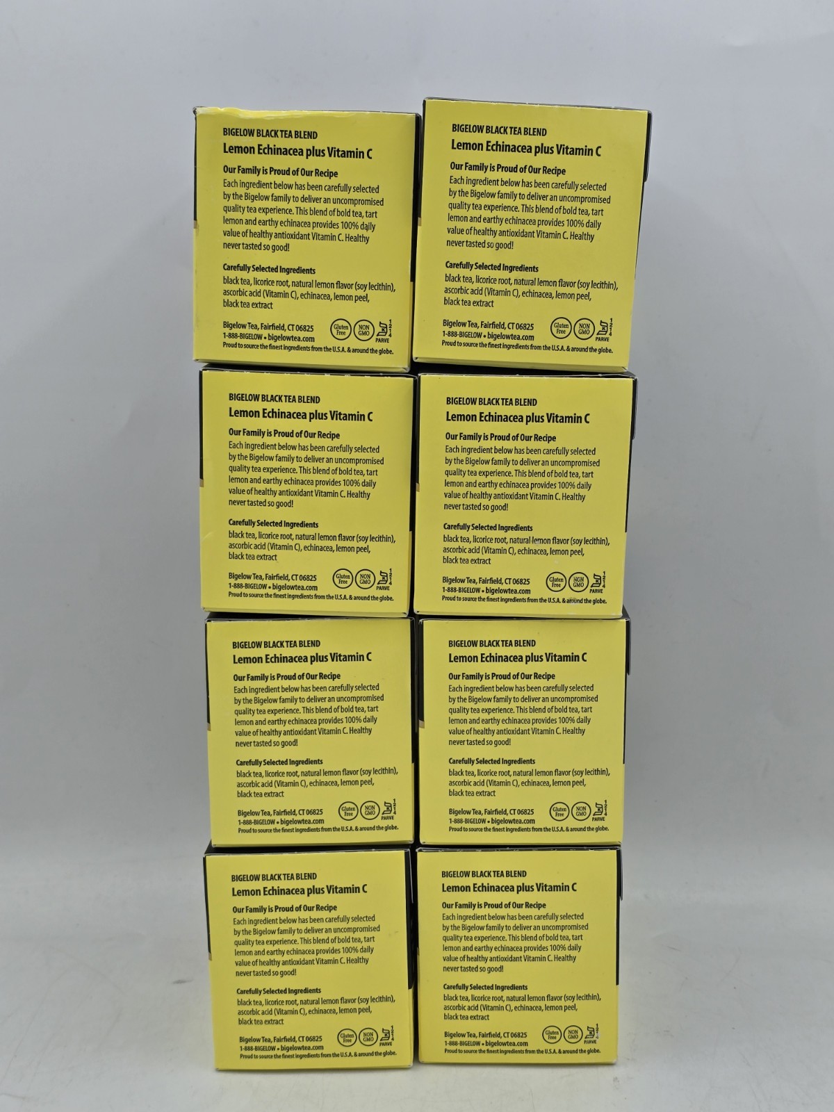 8 Lot – Bigelow Lemon & Echinacea Black Tea plus Vitamin C 144 Tea Bags