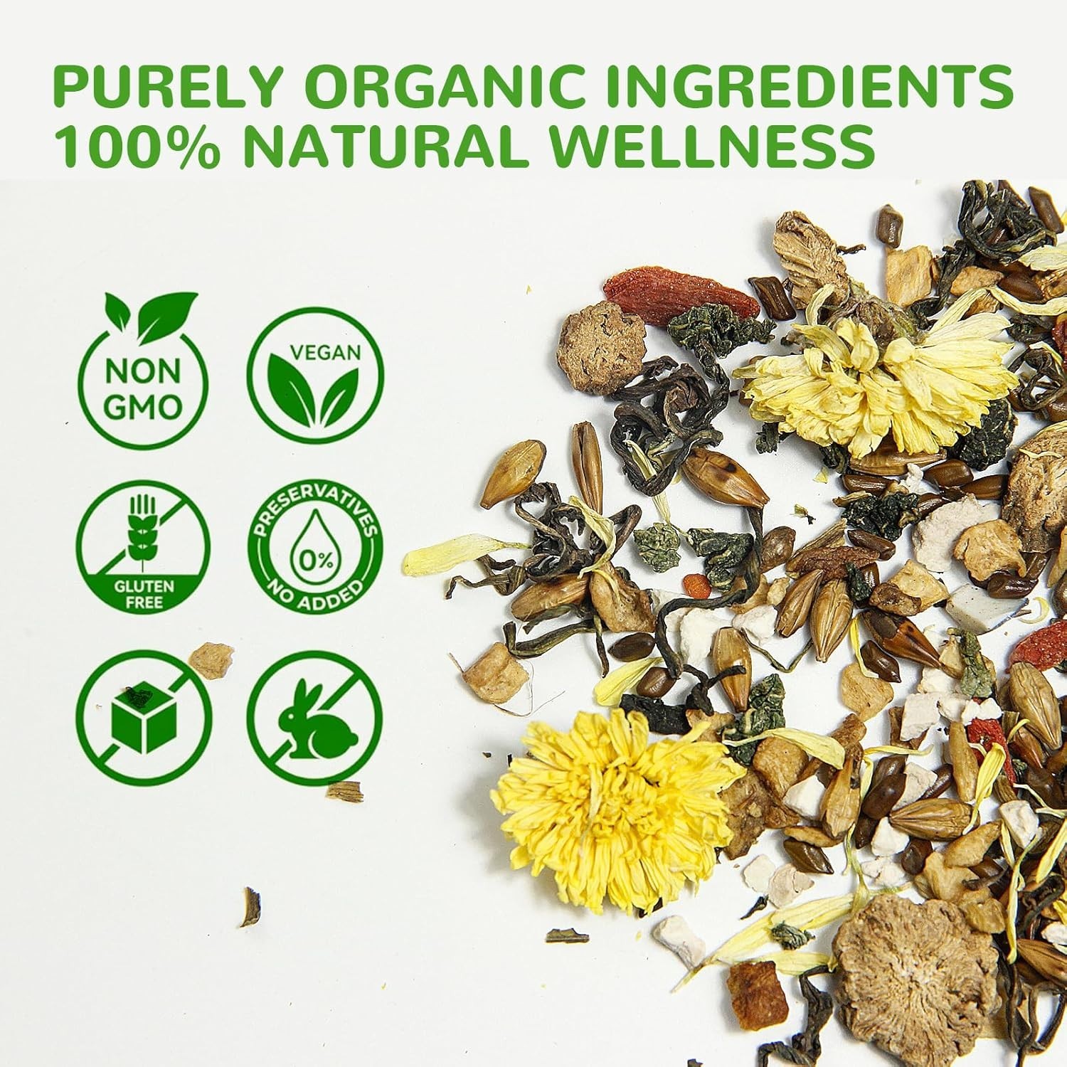 Organic Chicory Gardenia Tea Blood Sugar Digestive Support 30 Bags – US