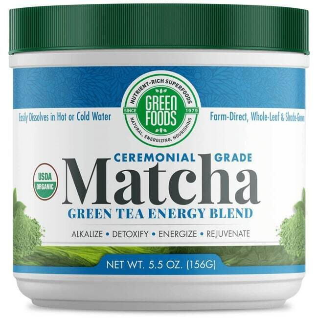 Green Foods Ceremonial Grade Matcha Green Tea Energy Blend 5.5 oz Pwdr