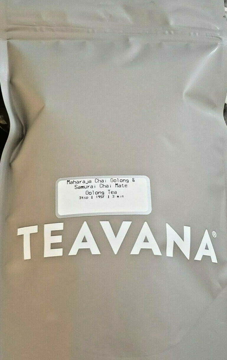 ❤️🍍 NEW RARE! 8 OZ TEAVANA MAHARAJA CHAI & SAMURAI AUTHENTIC! SEALED TEA BAG! ☕