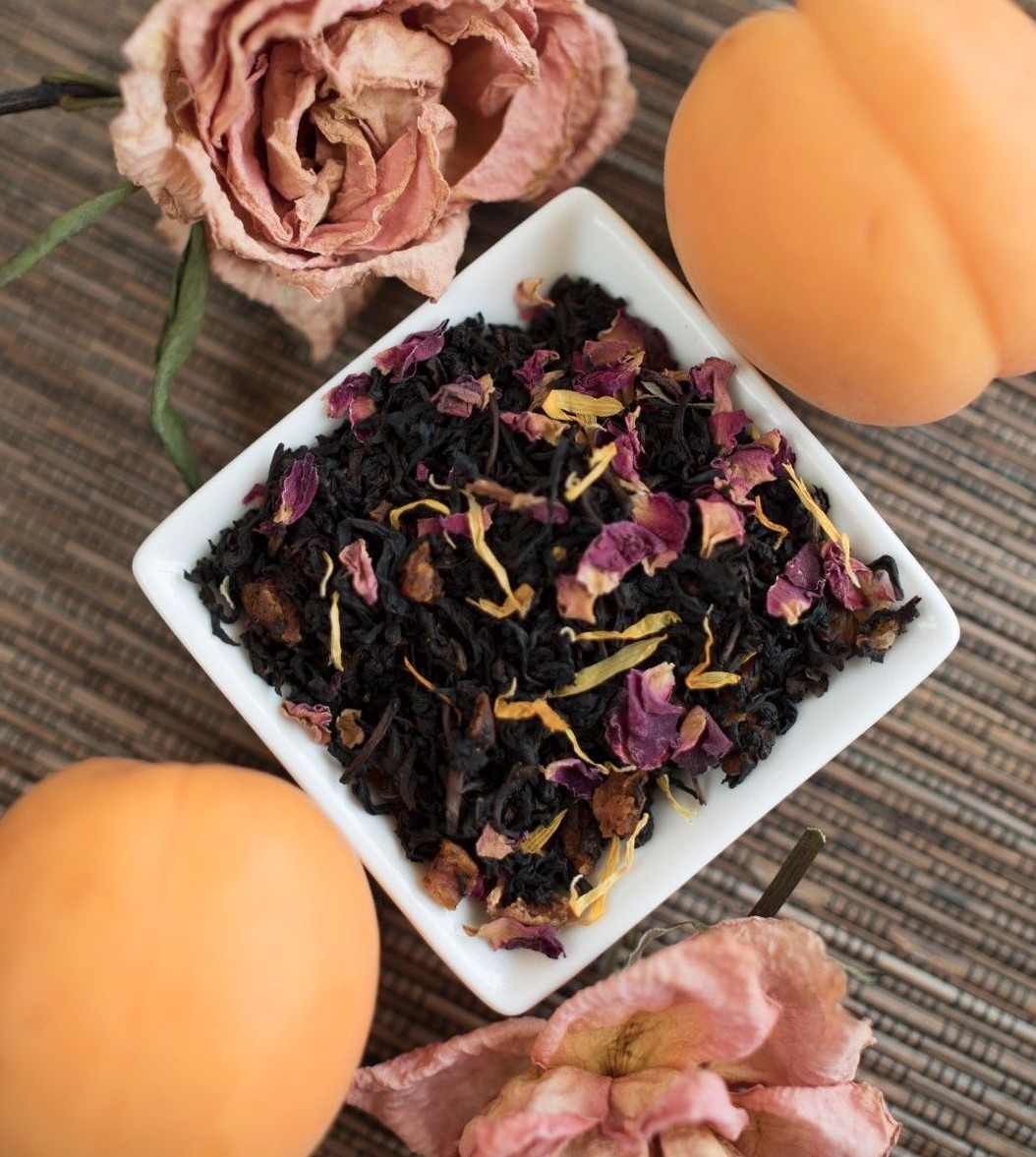Apricot Rose Black Tea 4 ounce loose leaf China Black Tea and smooth apricot
