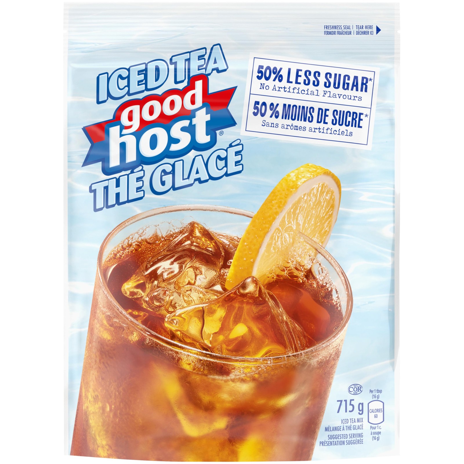 Original Iced Tea Mix, Less Sugar, 715g Pouch – Imported from Canada