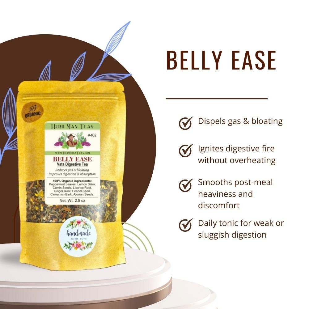 Digestive Tea for gas, bloating, weak digestion by master herbiest – Belly Ease