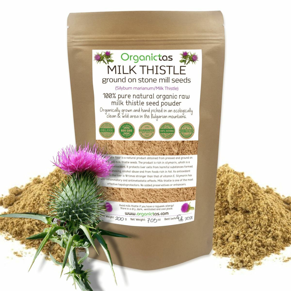 Milk Thistle Seed Powder for Tea Making or Culinary Use Organic Premium Quality