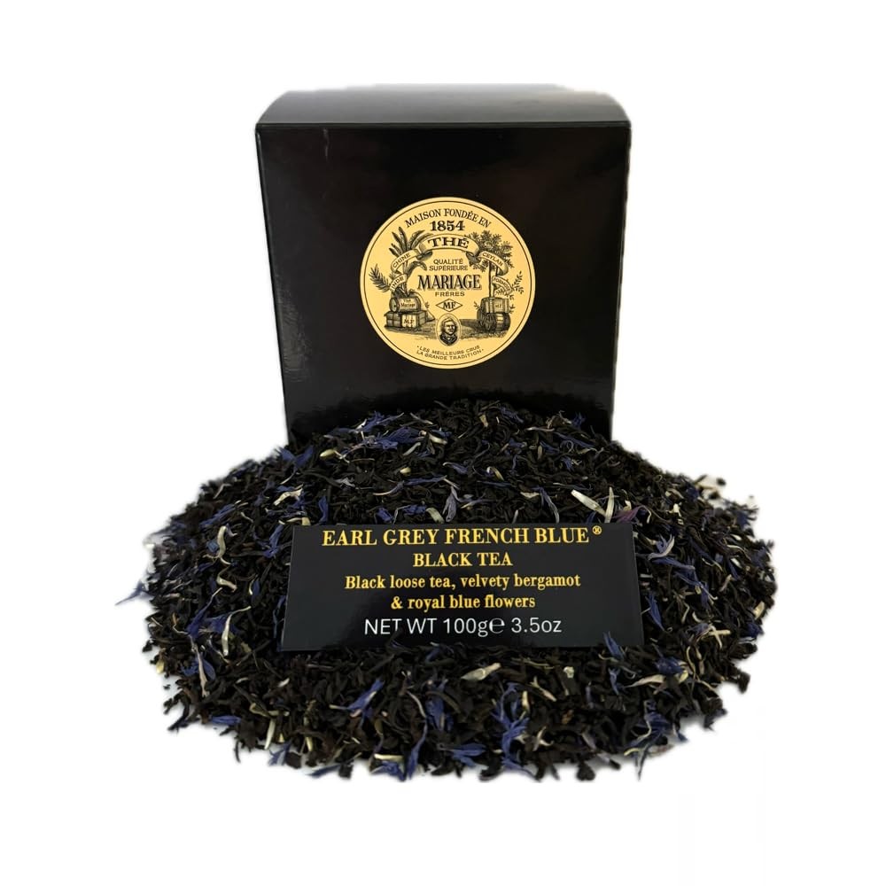 Mariage Freres Earl Grey French Blue, Black Tea 100g 3.5oz Loose (1 Pack)