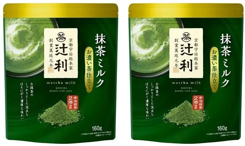 JAPAN TSUJIRI Matcha Milk Green Tea Powder Latte SweetCafe 2Piece UJI KYOTO 160g