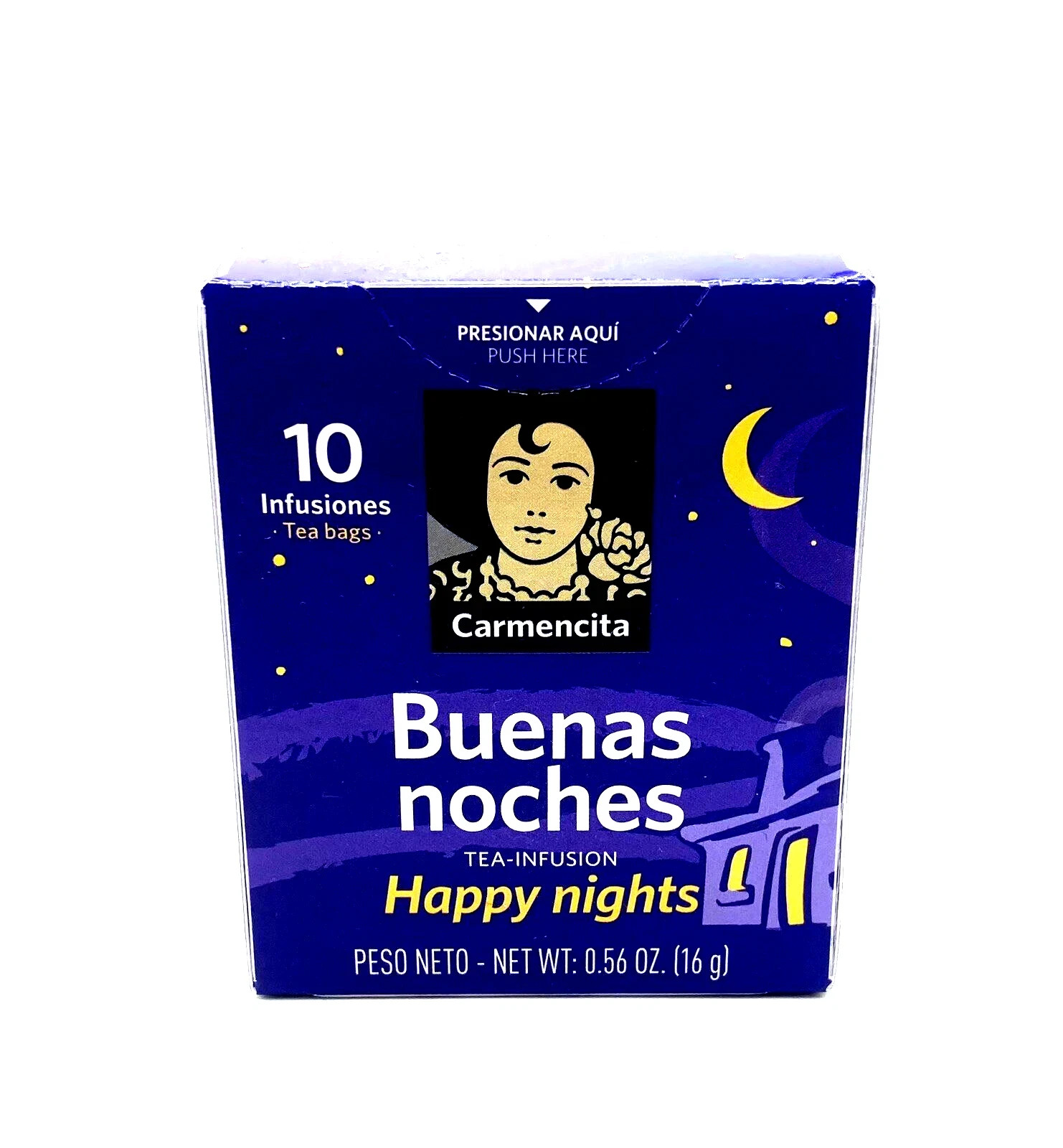 3x Carmencita Happy Nights Tea 10 Bags. Relaxing Herbal Bedtime Blend