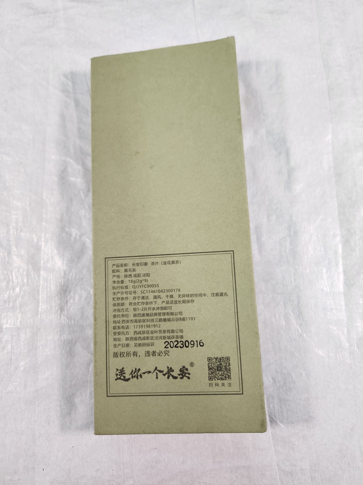 2023 Fu Zhuan Cha Golden Flower China Dark Tea Bricks Cake Monuments Chang’an
