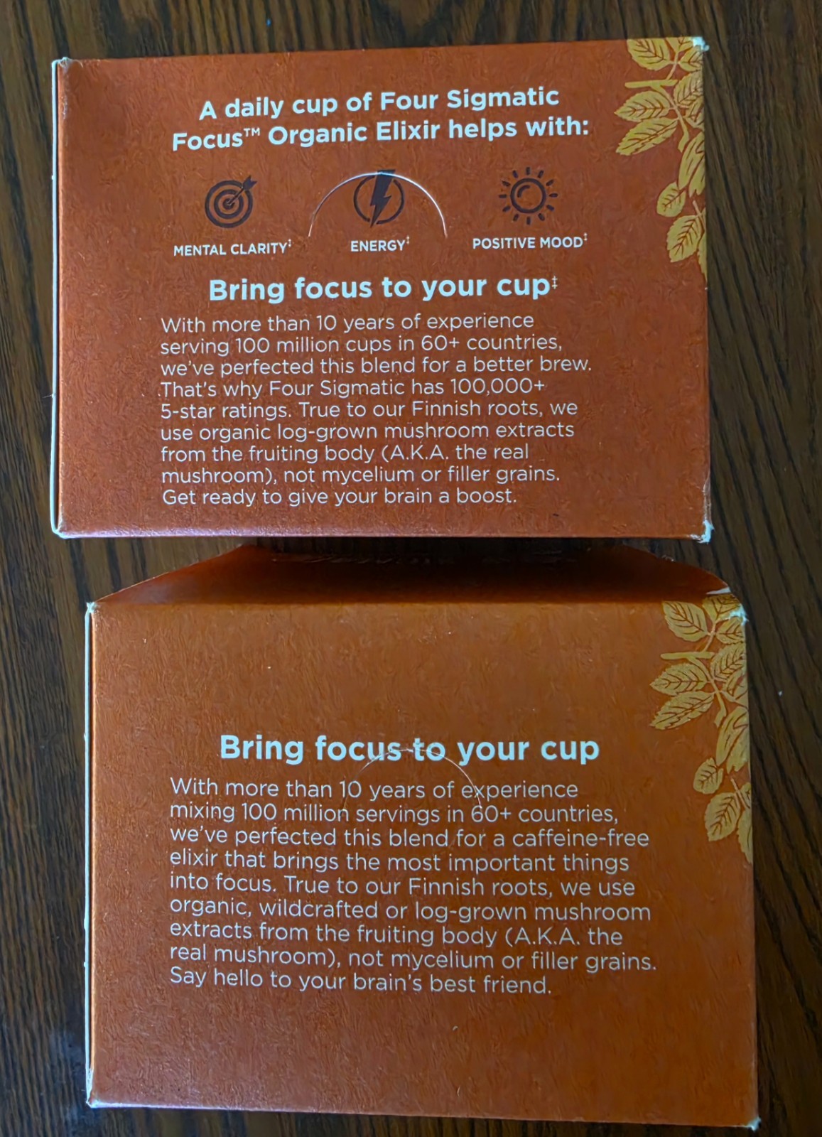 2 BOXES – FOUR SIGMATIC FOCUS Organic Elixir, 40 Packets total, EXP 1/28, 10/26
