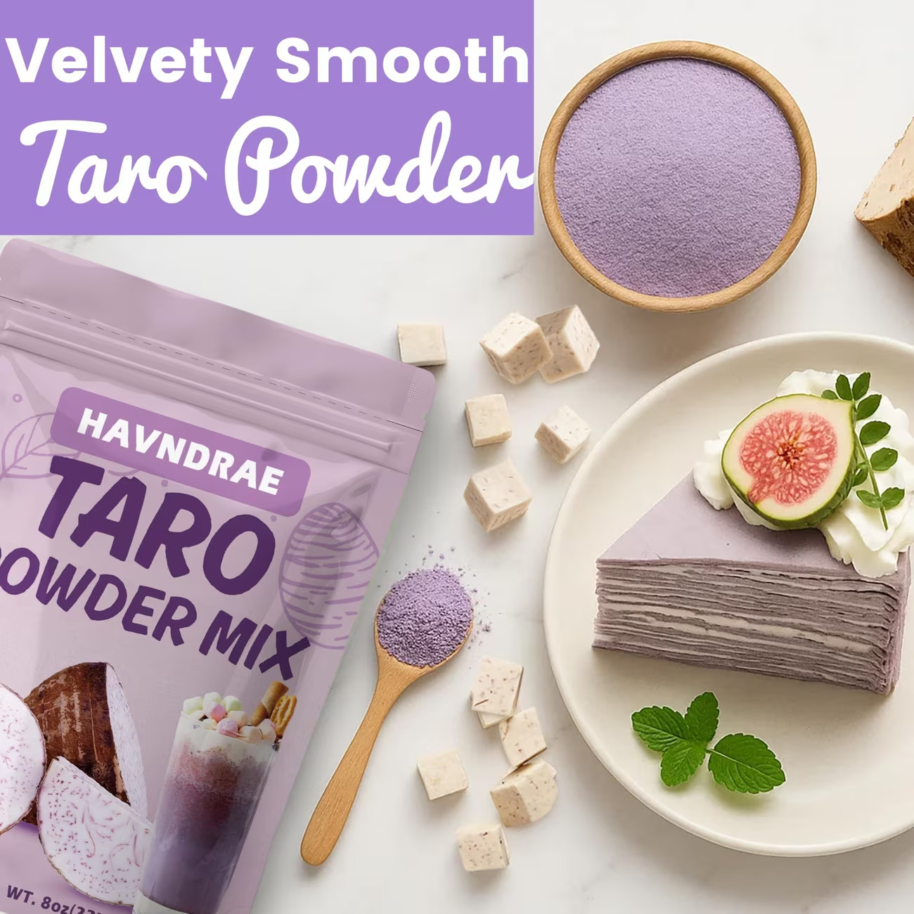 8oz Taro Powder Mix Instant Purple Taro Drink Dessert Mix