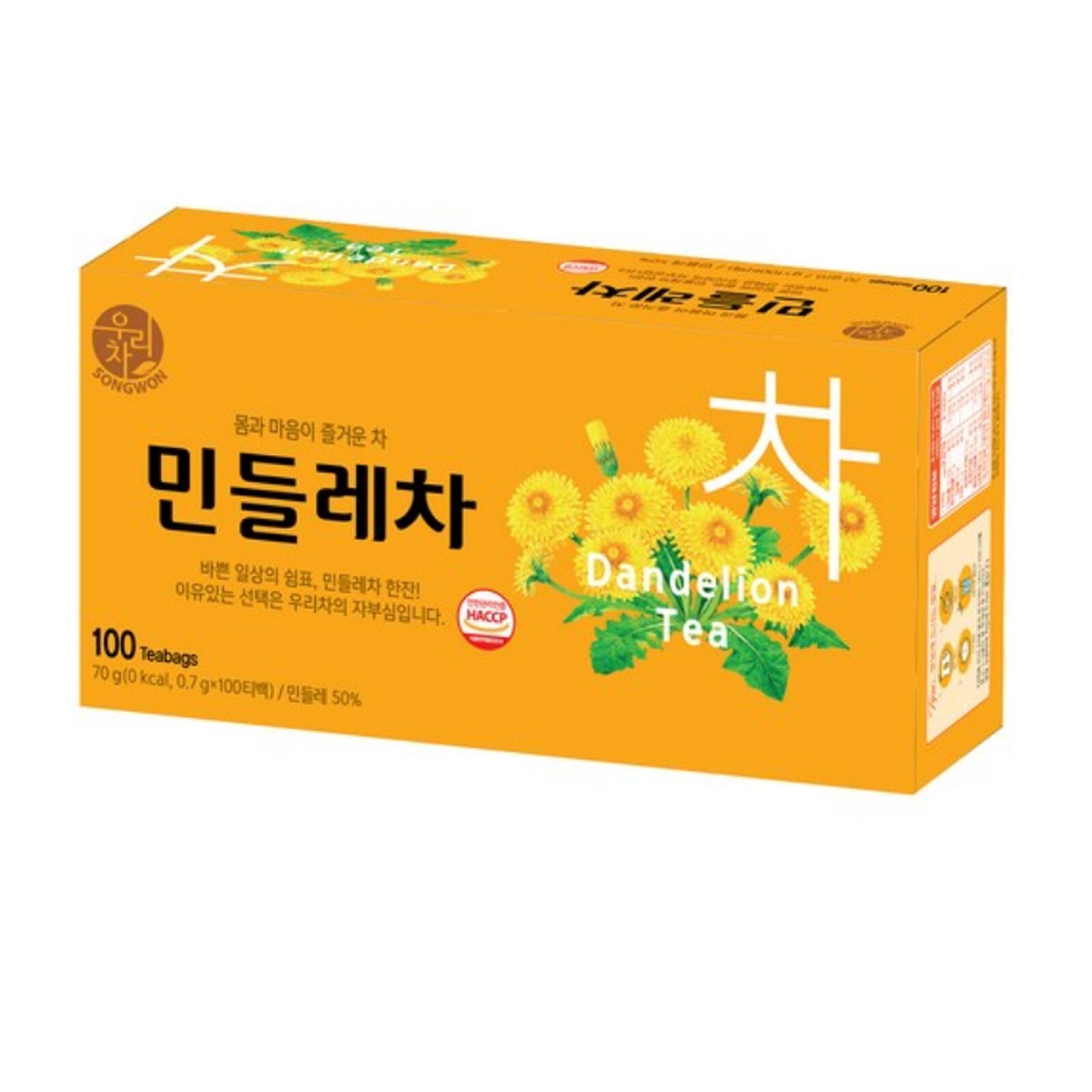 Korean Songwon Dandelion Tea 100 Tea bag Free Shipping wt Tracking