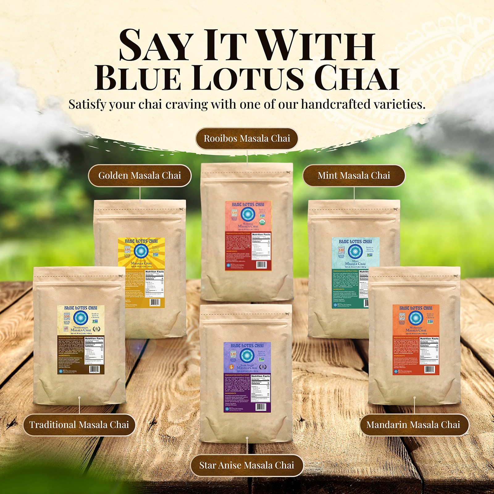 Blue Lotus Chai – Star Anise Masala Chai – Makes 530 Cups – 1 Pound Bulk Bag …