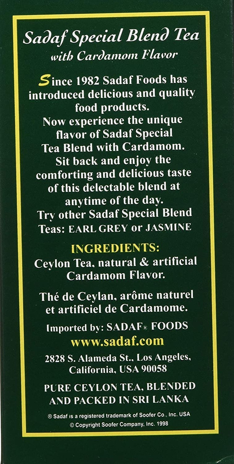 Cardamom Tea Loose Leaf Box 16 Oz – Special Blend Cardamom Ceylon Black Tea – Pr