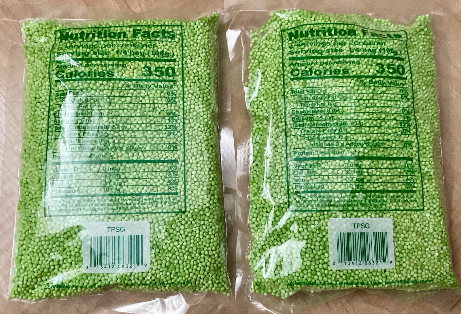 Green Tapioca Pearl Boba/Bubble Tea Dessert Small Size 14 Oz US Seller 2 Pack