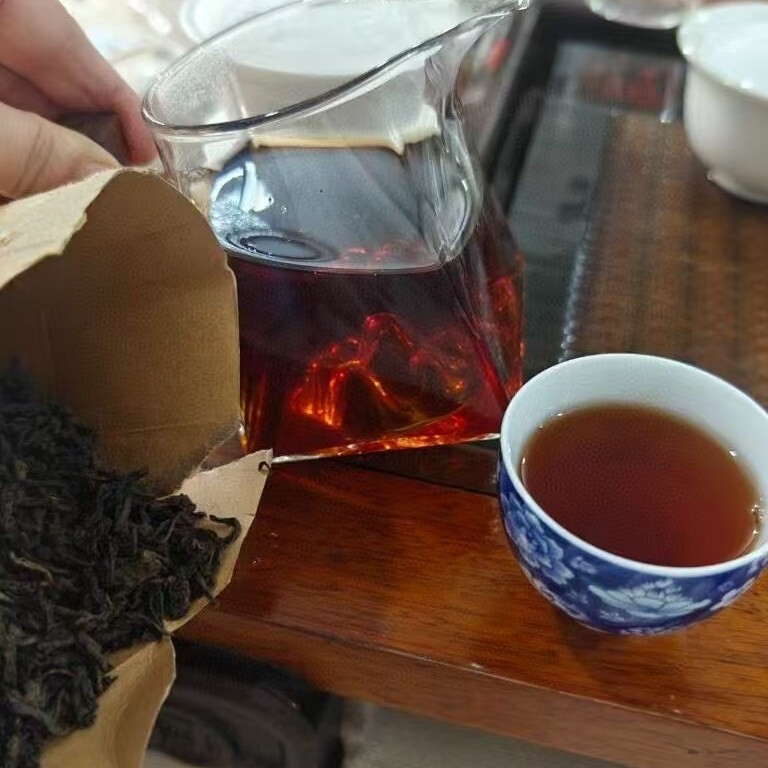 Pu-Erh tea,1990s,人蔘磚,200g,Cooked