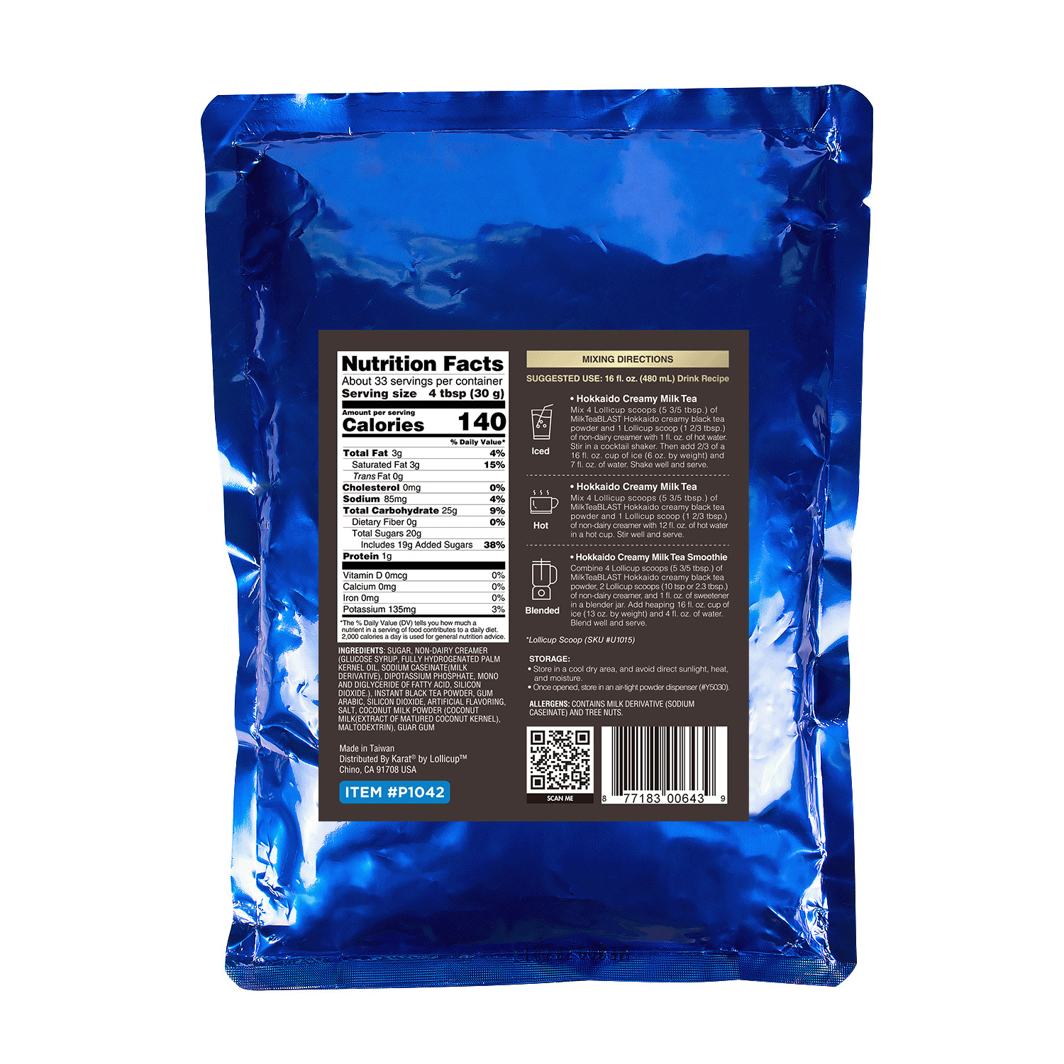 Tea Zone MilkTeaBLAST Hokkaido Creamy Milk Powder (2.2 lbs), P1042
