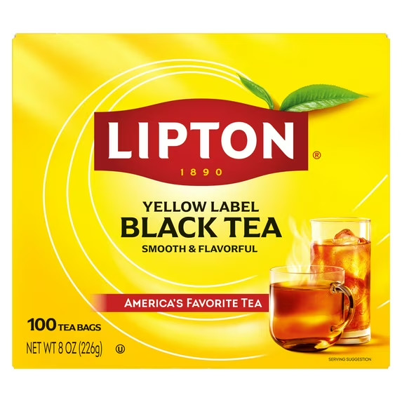Lipton Black Tea bags, 100 count.