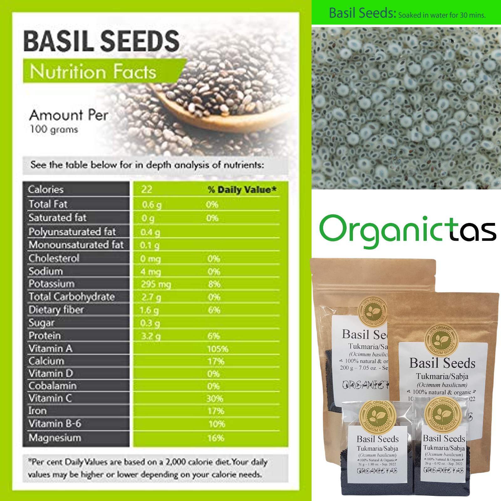 Basil Seeds Tukmaria Natural Drink Weight Loss Slimming Organic Premium Quality