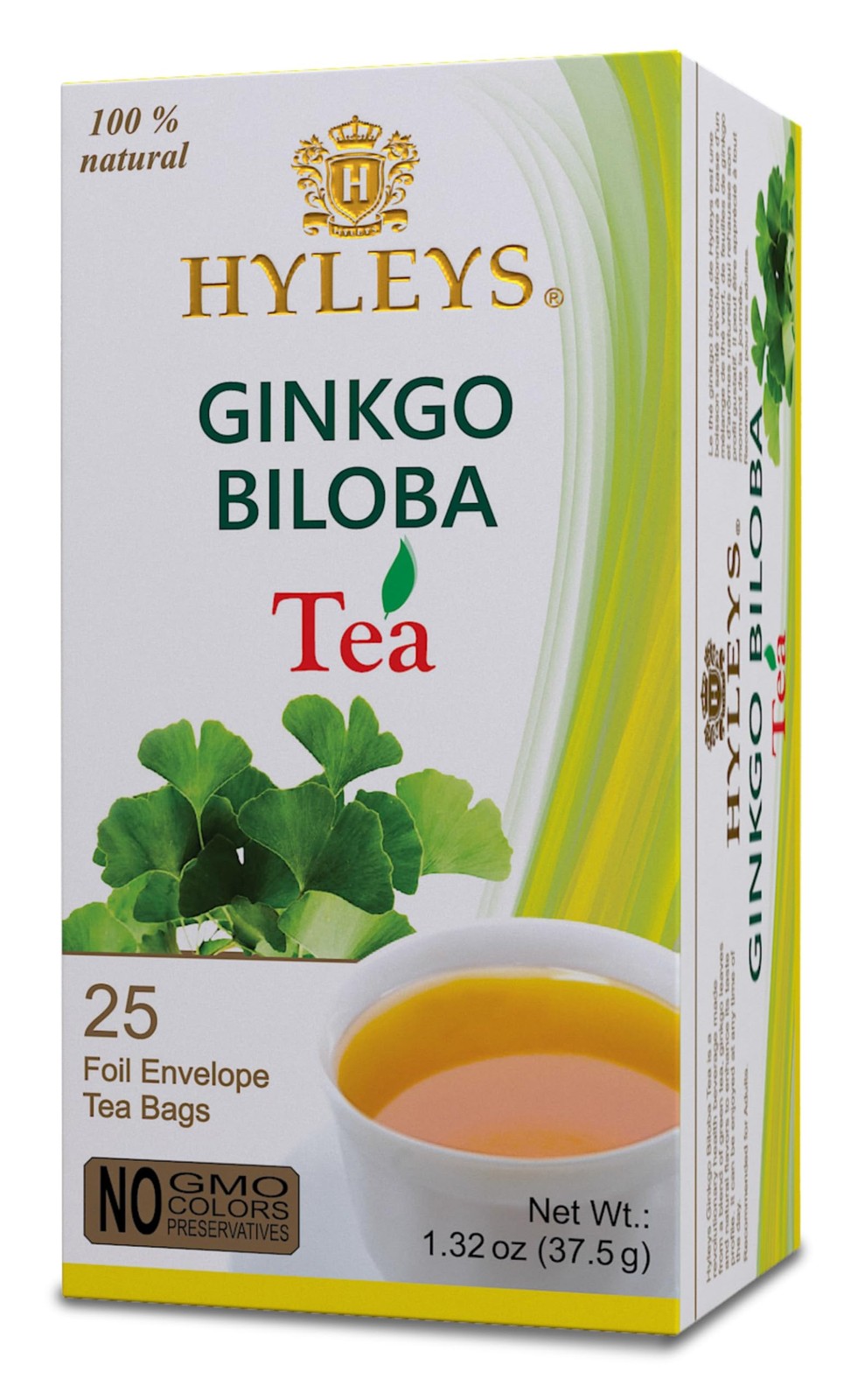 Hyleys Ginkgo Biloba Green Tea – 25 25 Count, with