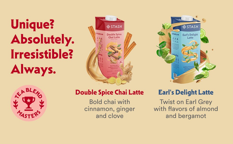 STASH Double Spice Chai Latte – Dairy Plant Based Tea Concentrate – Caffeinated