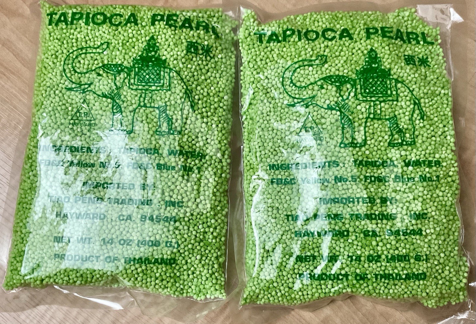 Green Tapioca Pearl Boba/Bubble Tea Dessert Small Size 14 Oz US Seller 2 Pack