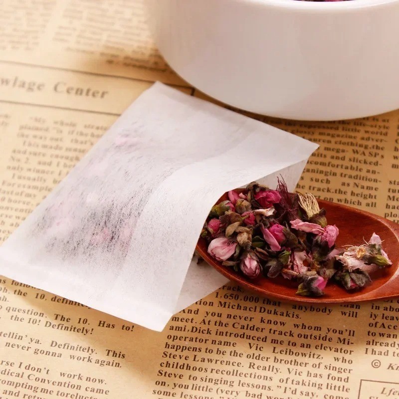 100PCS Disposable Tea Filter Bags Empty Loose Leaf Tea Bags with Flip Seal – USA