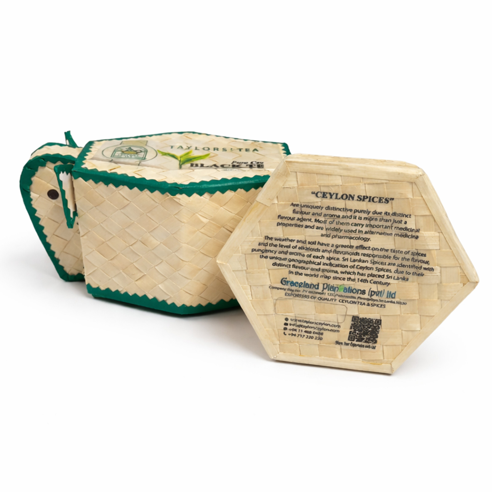 Ceylon Black Tea & Spice Kit DIY Masala Chai Gift Set 2 Handwoven Boxes