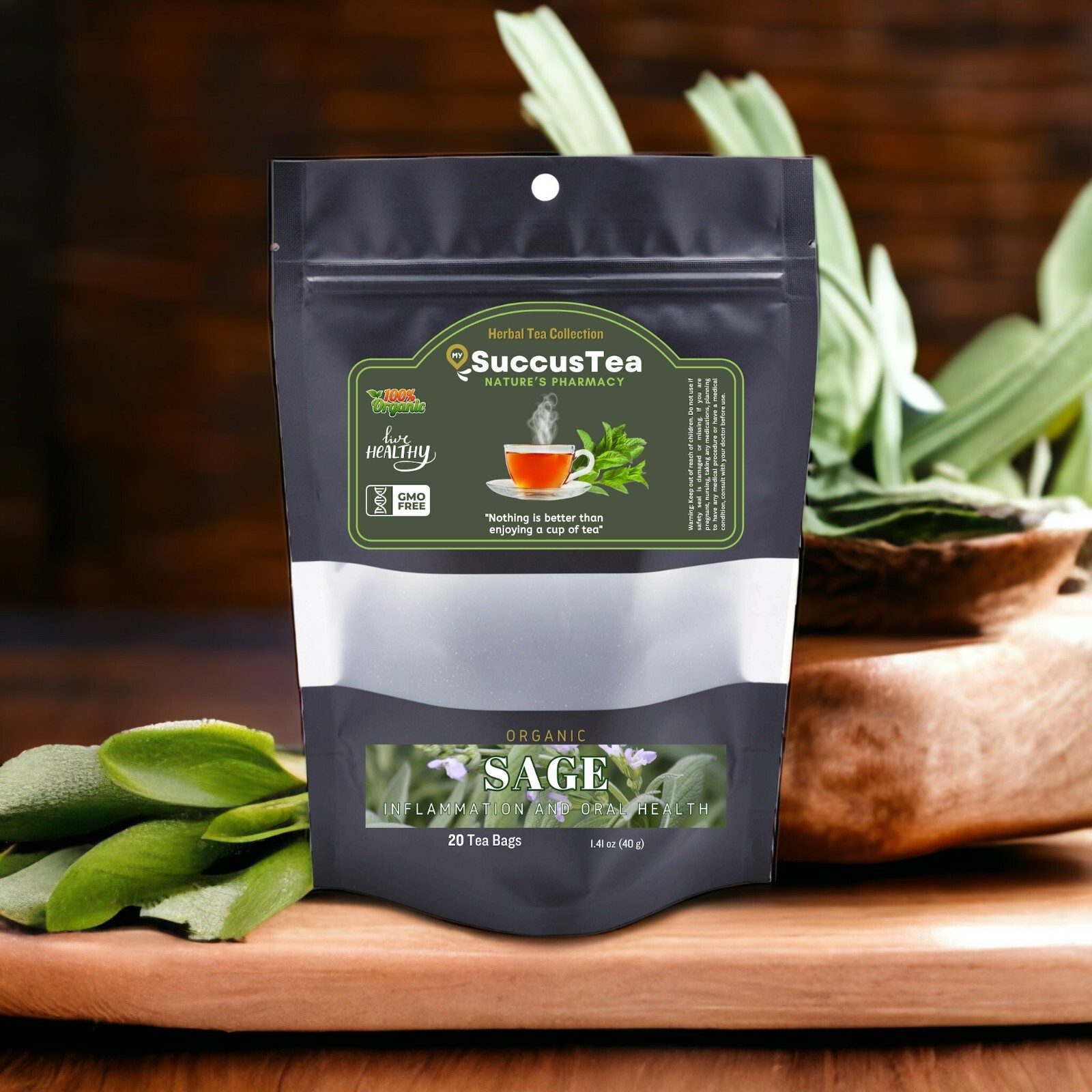 Organic Sage Tea – 20 Bags