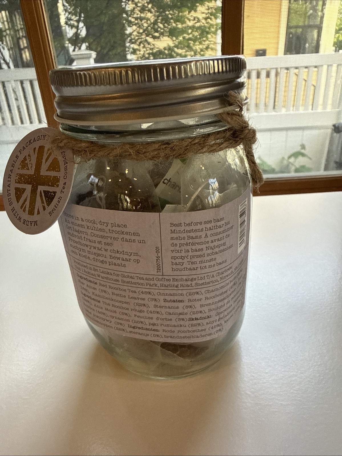 CHARBREW NIGHT TIME DETOX Tea Mason Jar – 16 Pyramid Tea Bags