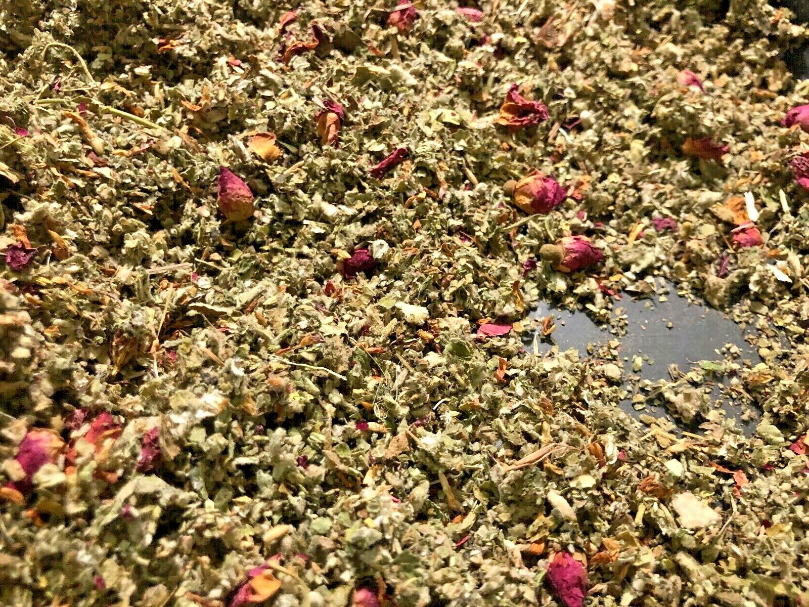 Red Roses Red Clover Tops Red Raspberry Leaf Mullein Marshmallow -no.40 herb mix