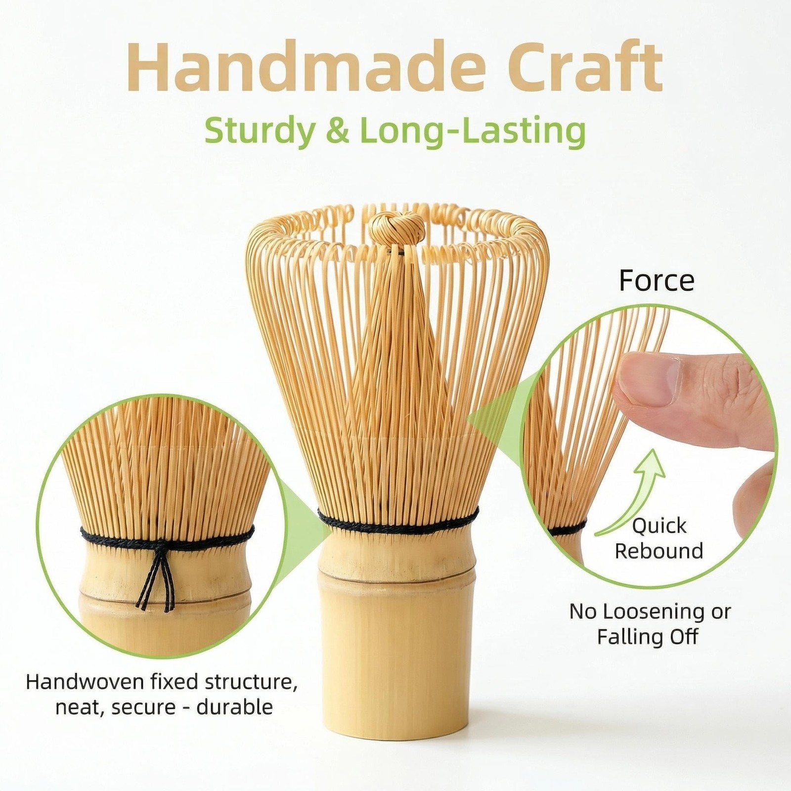 Matcha Whisk Set – Handcrafted Traditional Japanese Chasen with 100 Prongs fo…