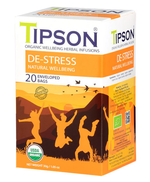 Tipson De-stress Natural Wellbeing20 Ceylon Tea Bags – 30g
