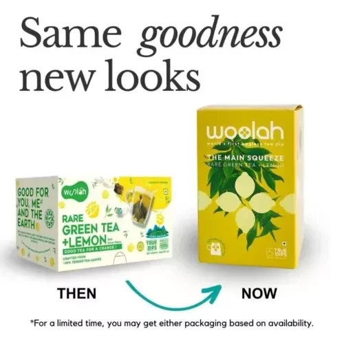 Woolah Rare Assam Green Tea With Lemon 15 Pcs (30 Cups) Free Shipping World Wide