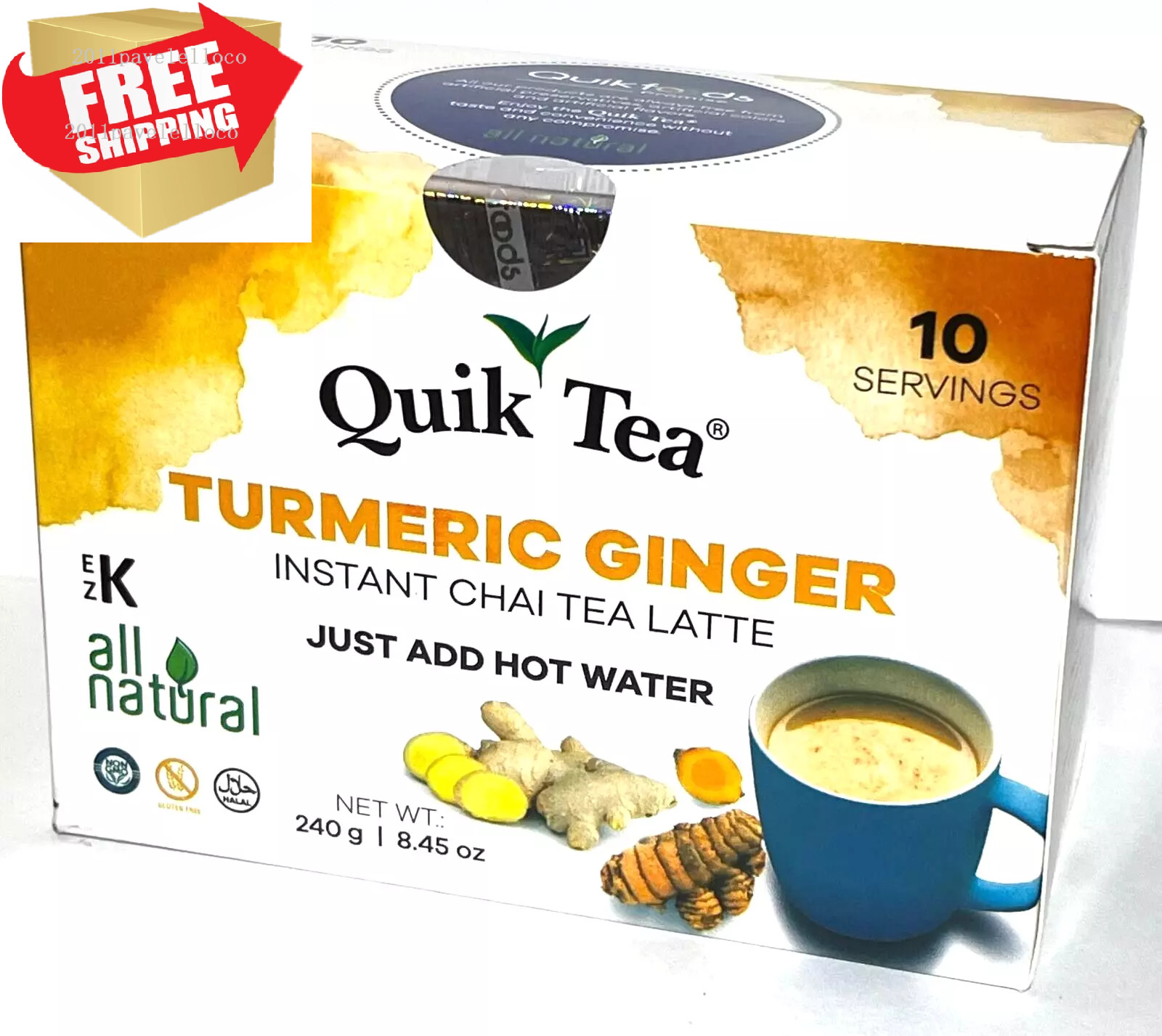 Quik Tea Turmeric Ginger Instant Chai Tea Latte