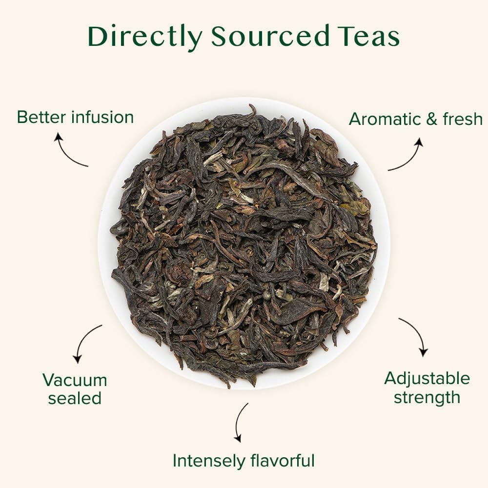 VAHDAM, First Flush Darjeeling Tea 170+ Cups 340g/12oz Loose Leaf Black Tea …