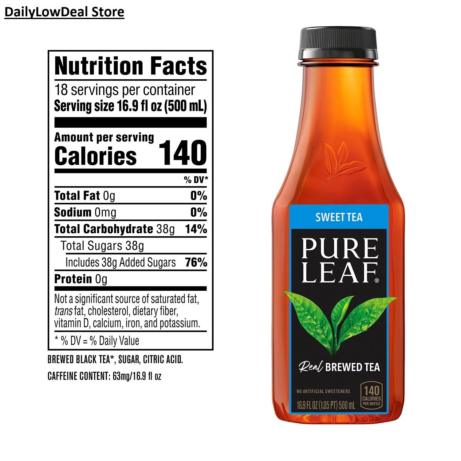 Pure Leaf Real Brewed Tea Sweet Tea 16.9 fl. oz., 18 pk. FREE FAST SHIP