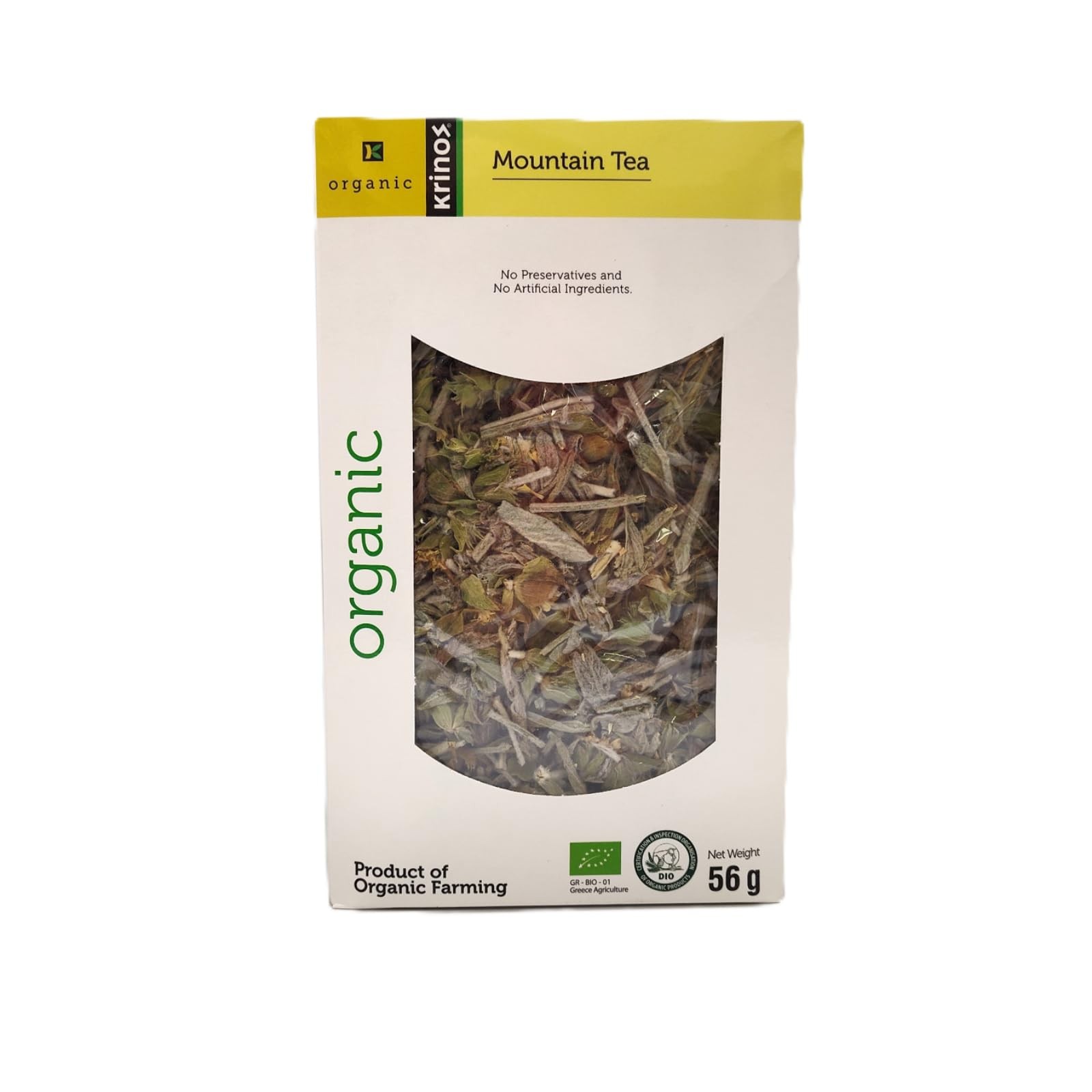 Krinos Organic Greek Mountain Tea – Premium Loose-Leaf Sideritis Herbal Tea…