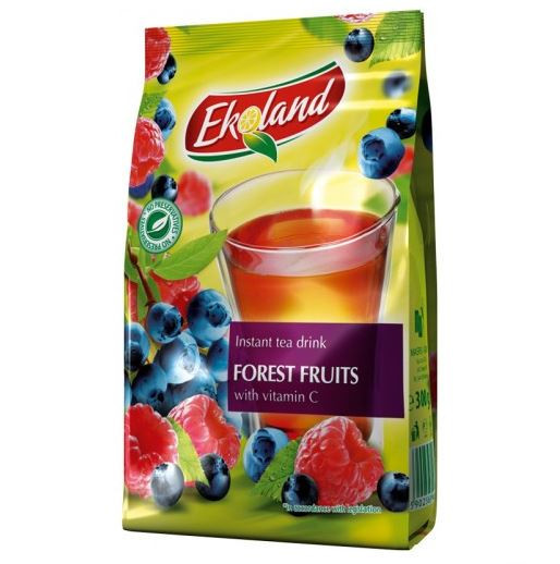 5 EKOLAND FOREST FRUITS Flavored Powdered Instant Tea Drink Bags 300g 10oz