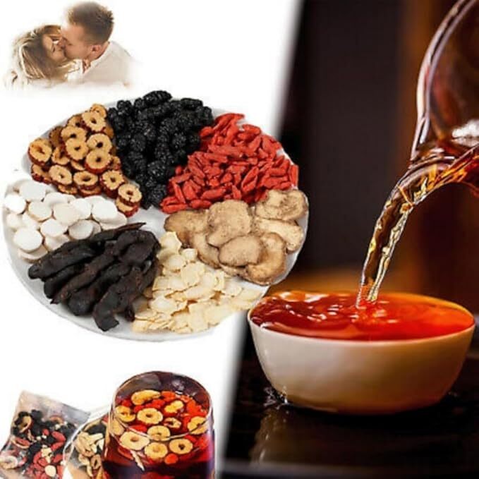 Natural Kidney Treasure Tea Ginseng Red Dates Wolfberry Mulberry Tea 30 Bags