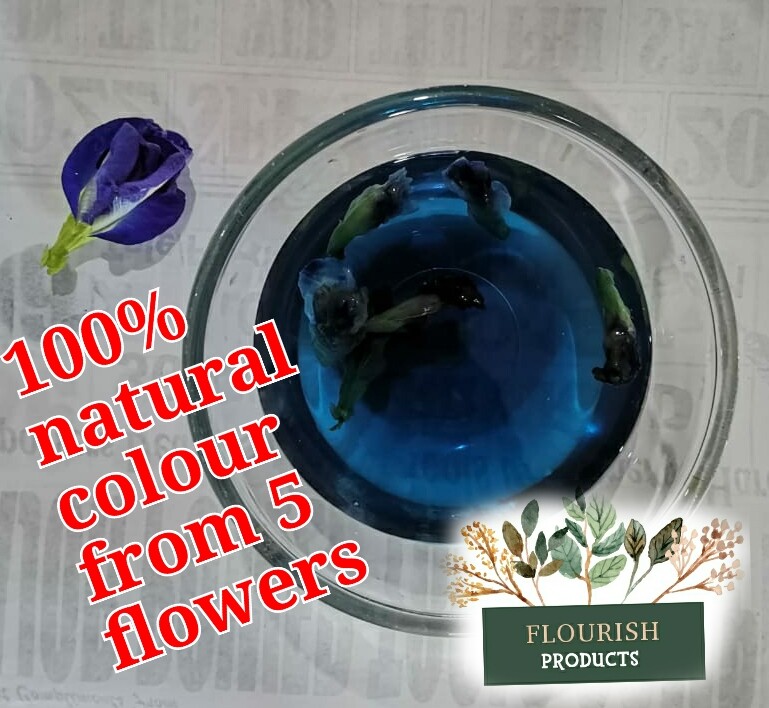 100% Natural wind dried organic blue butterfly pea flowers for teas & drinks 28g