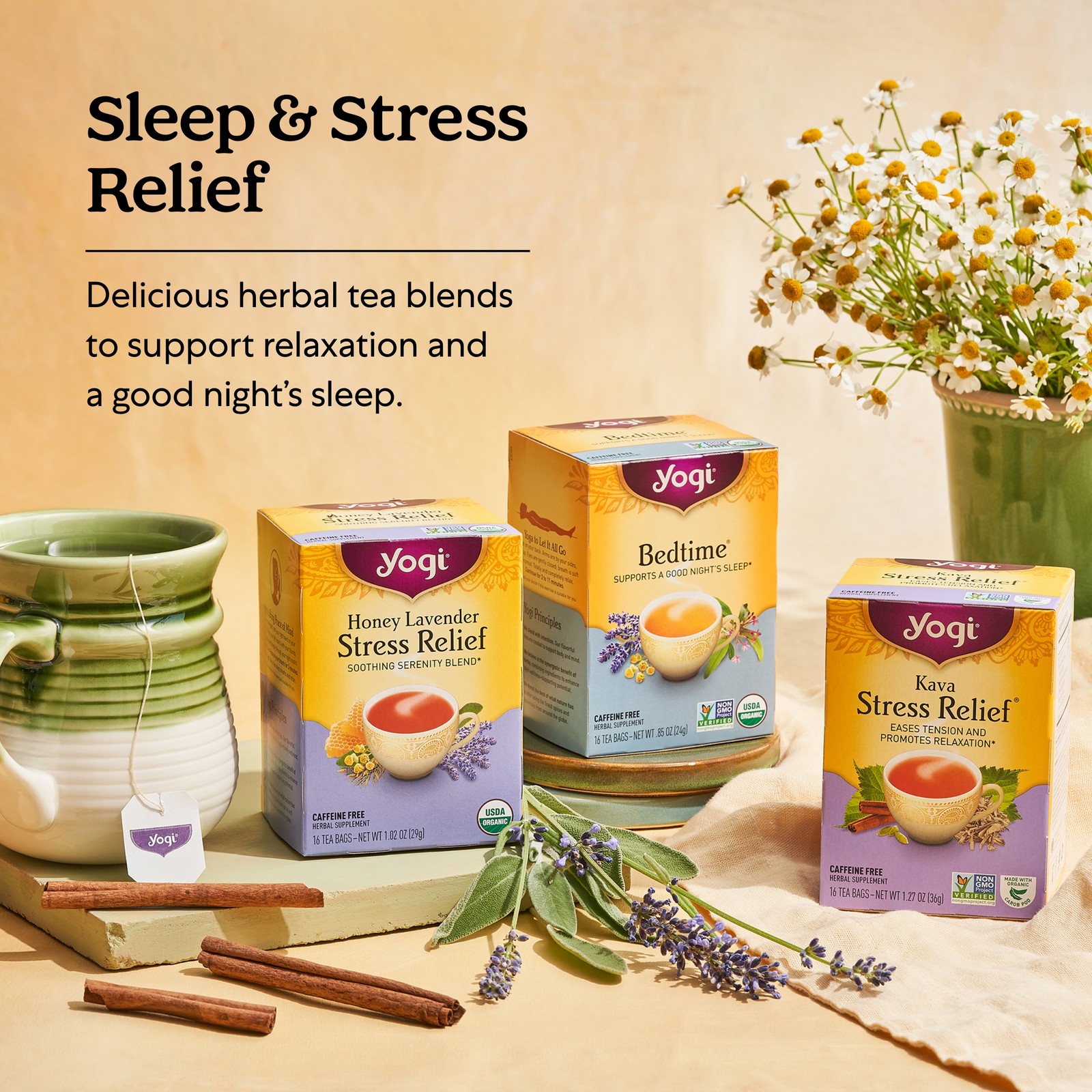 Yogi Tea – Bedtime (4 Pack) – 64 Organic Herbal Tea Bags