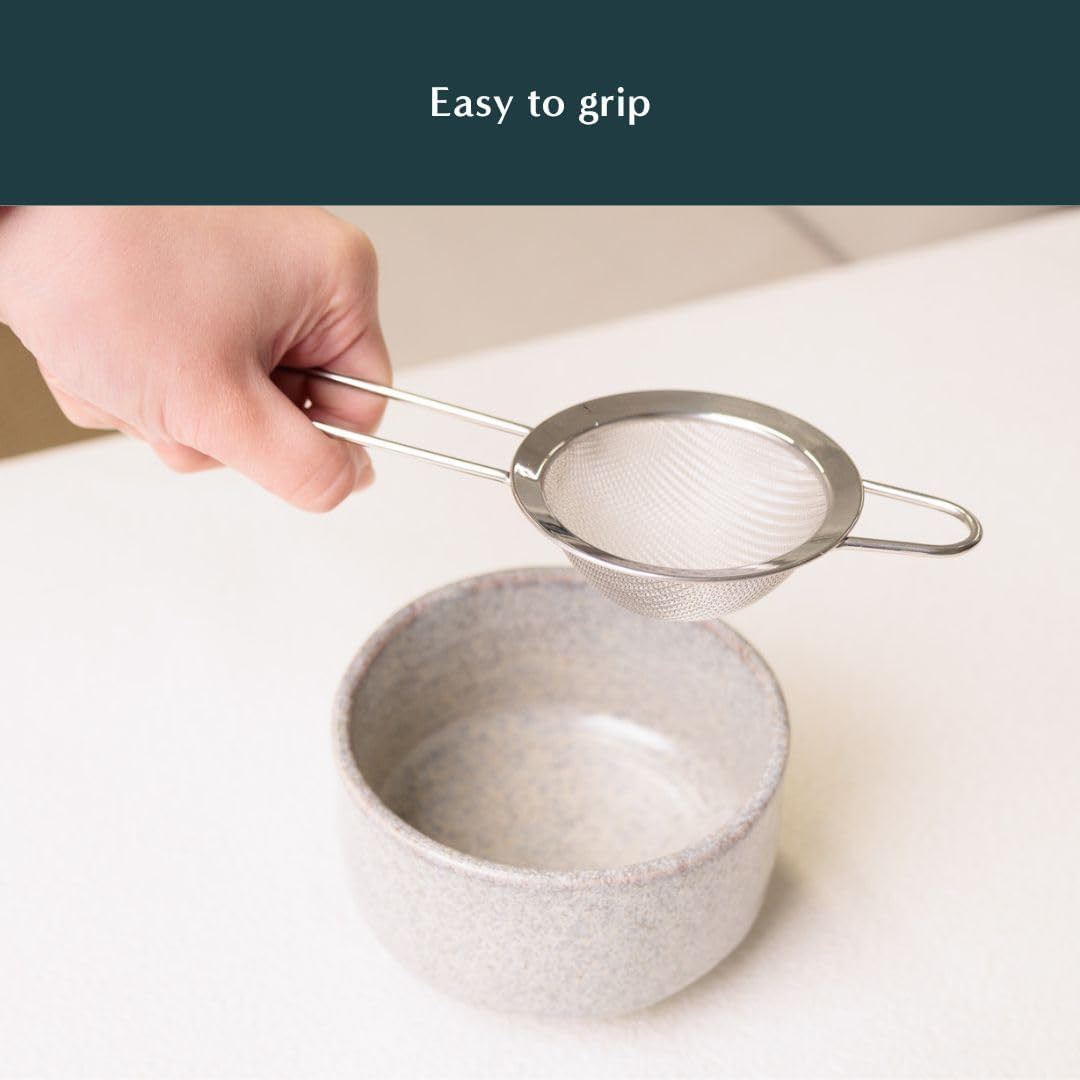 Large Stainless Steel Matcha Tea Sifter with Handle Matcha Set – Eliminate Clump