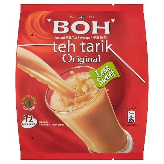 BOH 3in1 Tea TEH TARIK Kurang Manis Less Sweet 12’s (27g each)