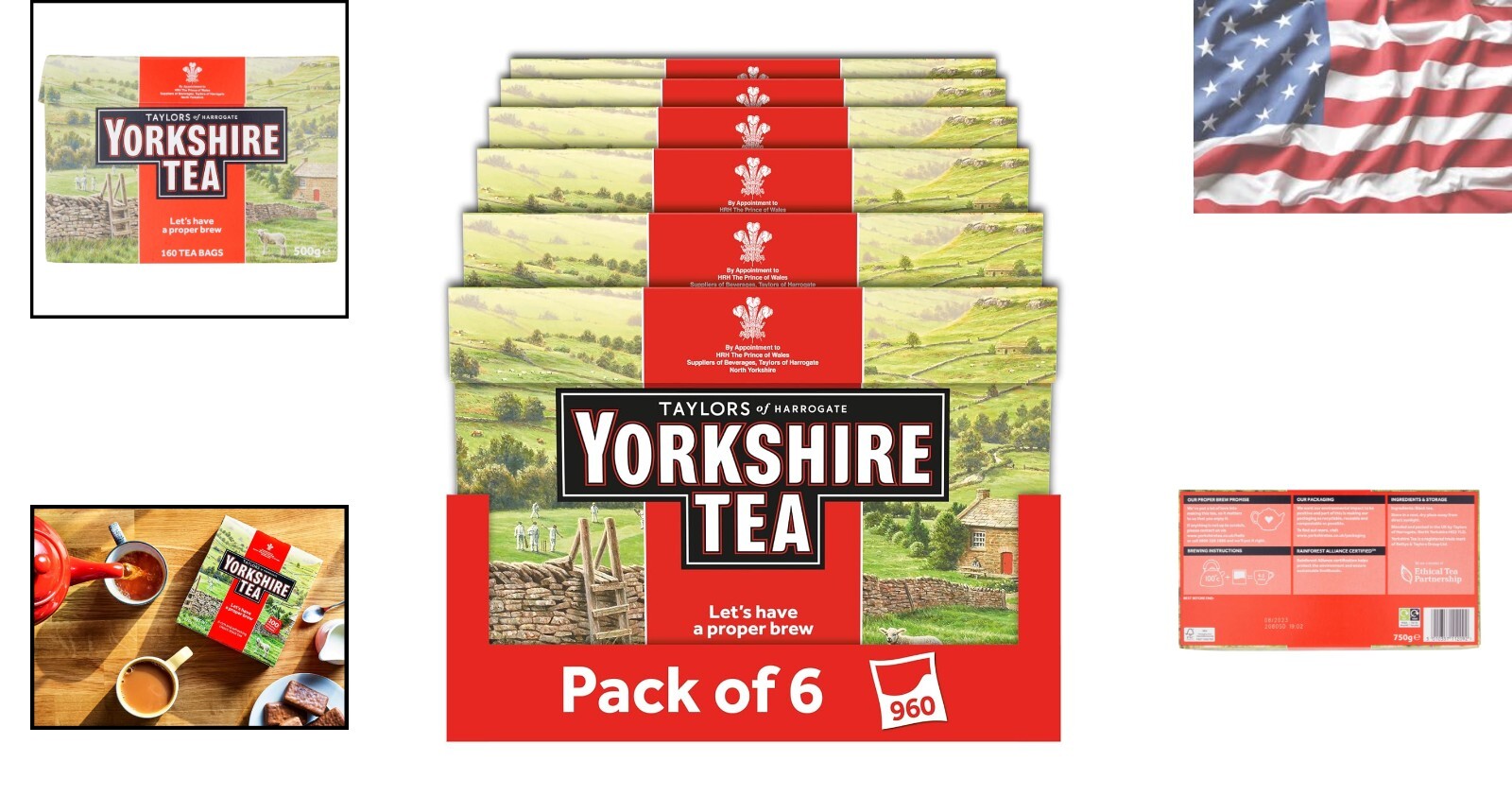 High Caffeine Yorkshire Red Tea – 6 Packs of 160 Teabags for Every Occasion