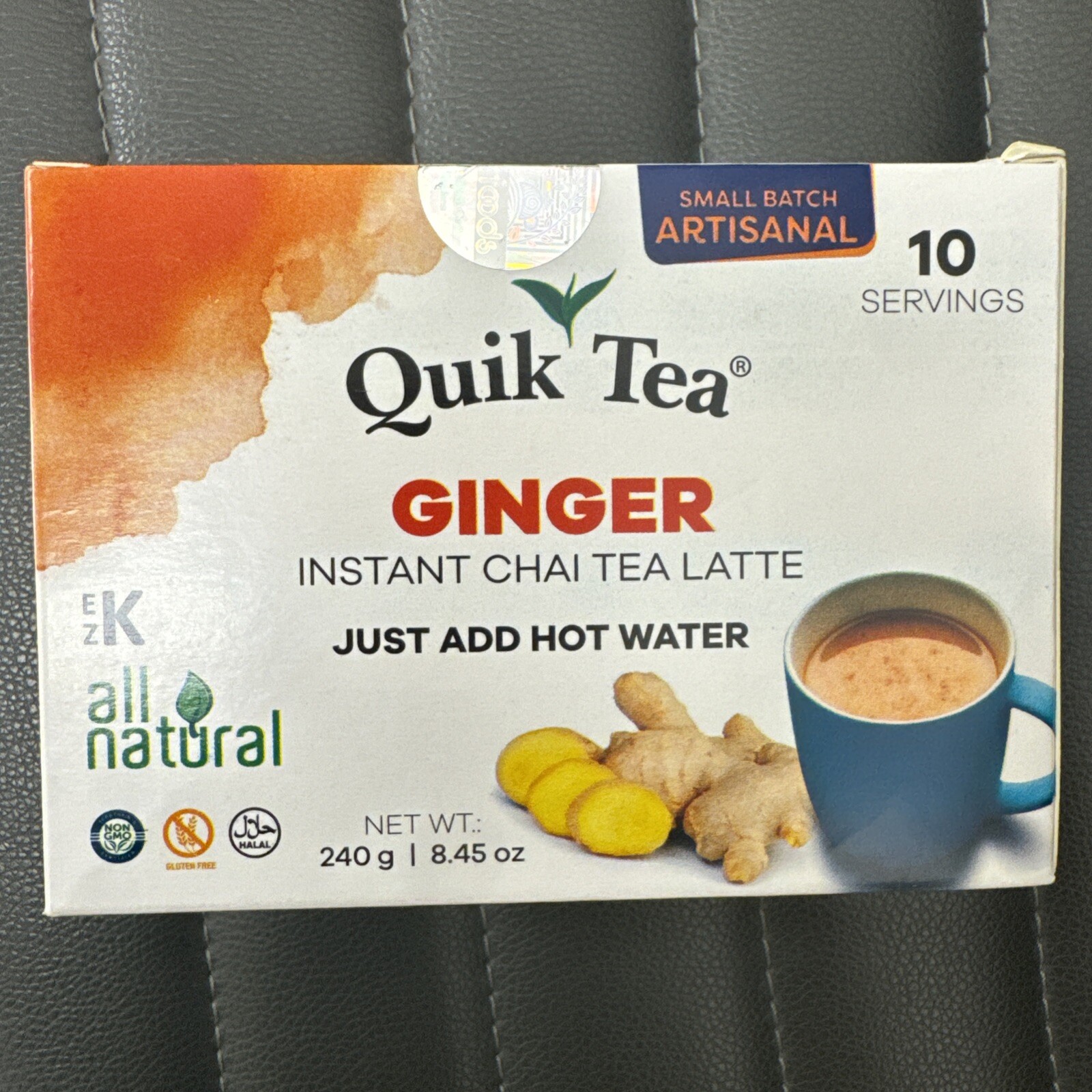 Quiktea Ginger Chai Tea Latte – 20 Count (2 Boxes of 10 Each) – Packaging May Va