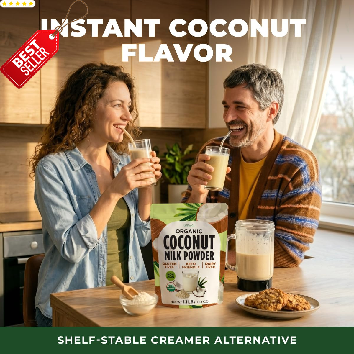 USDA Organic Coconut Milk Powder 17.64 Oz Keto Vegan Dairy Free Creamer – US