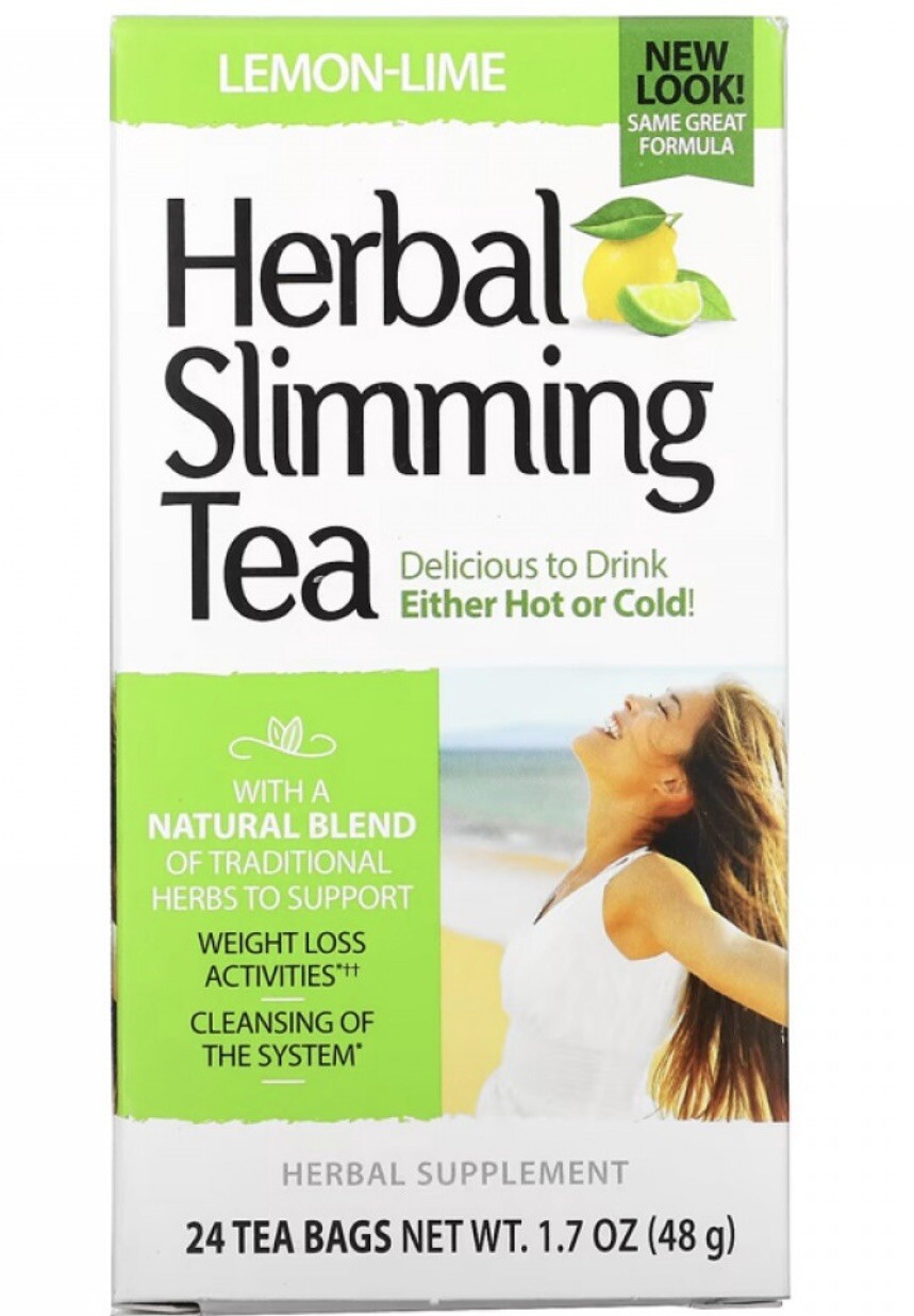 Lemon- lime Herbal Slimming Tea Herbal Supplement 24 teabags Delicious Drink