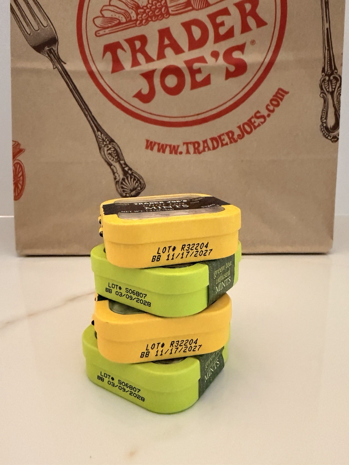 4-Pack Trader Joe’s Chai Tea & Green Tea Infused Mints