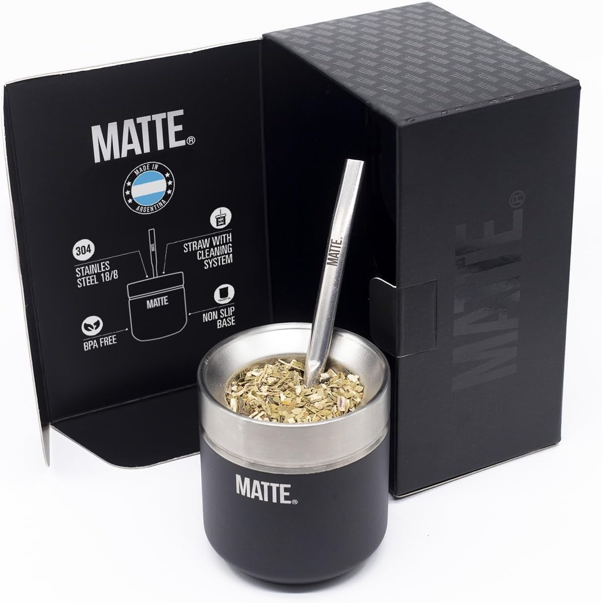 6.5 Oz Yerba Mate Gourd and Bombilla Set – Includes DS Pro Box – BPA Free Yerba