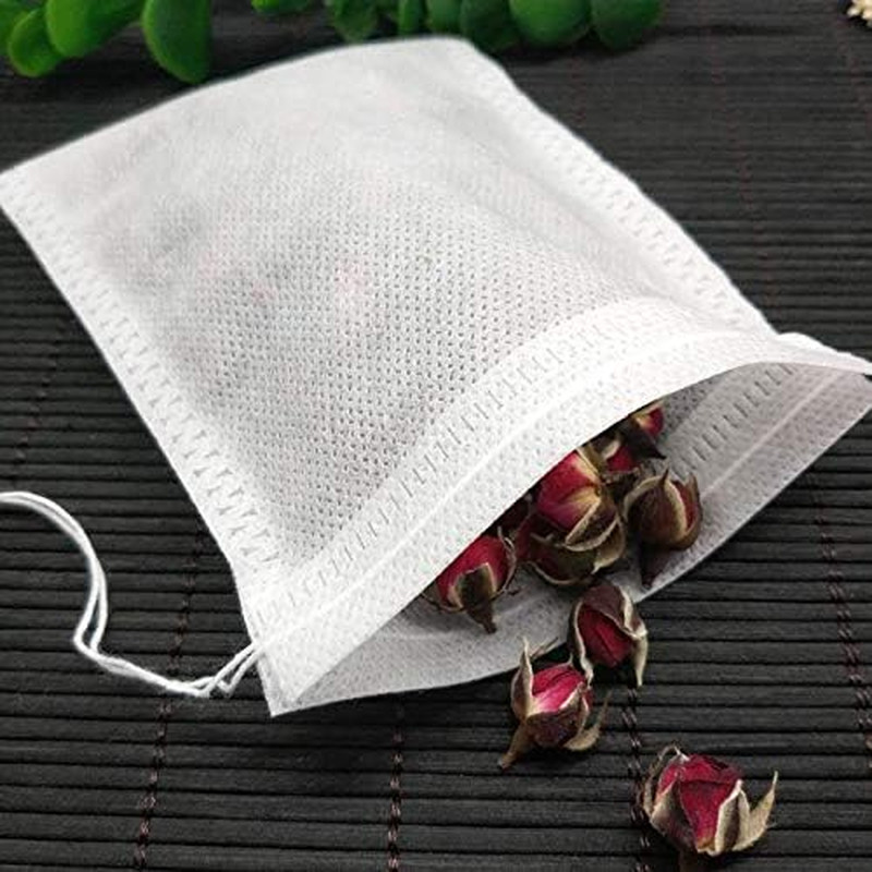 Empty Tea Filter Bag 100PCS 7X9Cm Non-Woven Disposable Filter Empty Teabags with